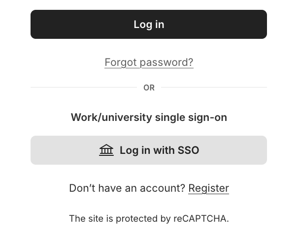 Overleaf SSO login option